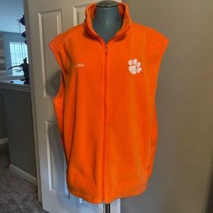 Clemson Columbia orange vest with zip pockets. 2XL.